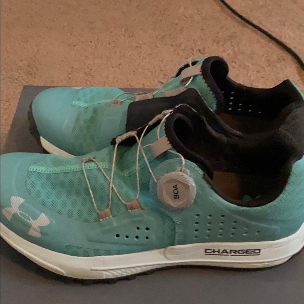 Under Armour Teal Boa strapped sneakers